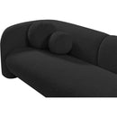 Meridian Emory Black Boucle Fabric Sofa IMAGE 9