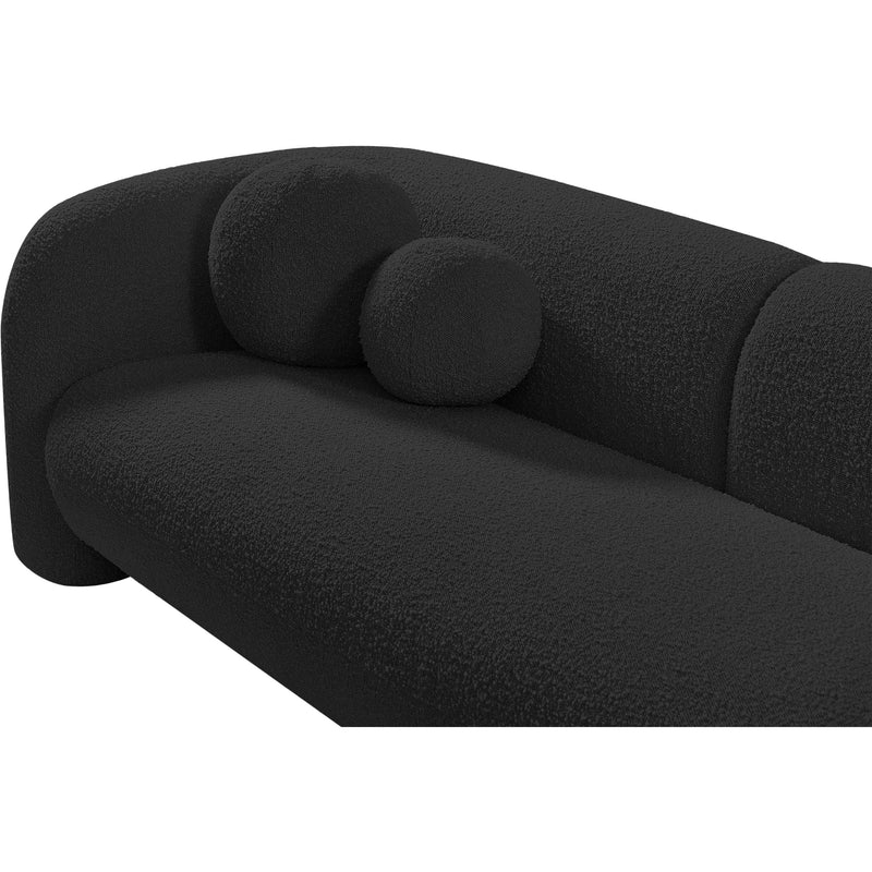 Meridian Emory Black Boucle Fabric Sofa IMAGE 9