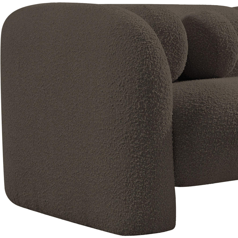 Meridian Emory Brown Boucle Fabric Chair IMAGE 11
