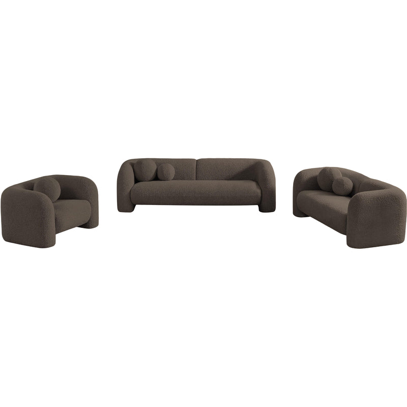 Meridian Emory Brown Boucle Fabric Chair IMAGE 15