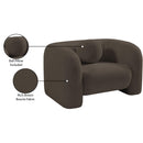 Meridian Emory Brown Boucle Fabric Chair IMAGE 18