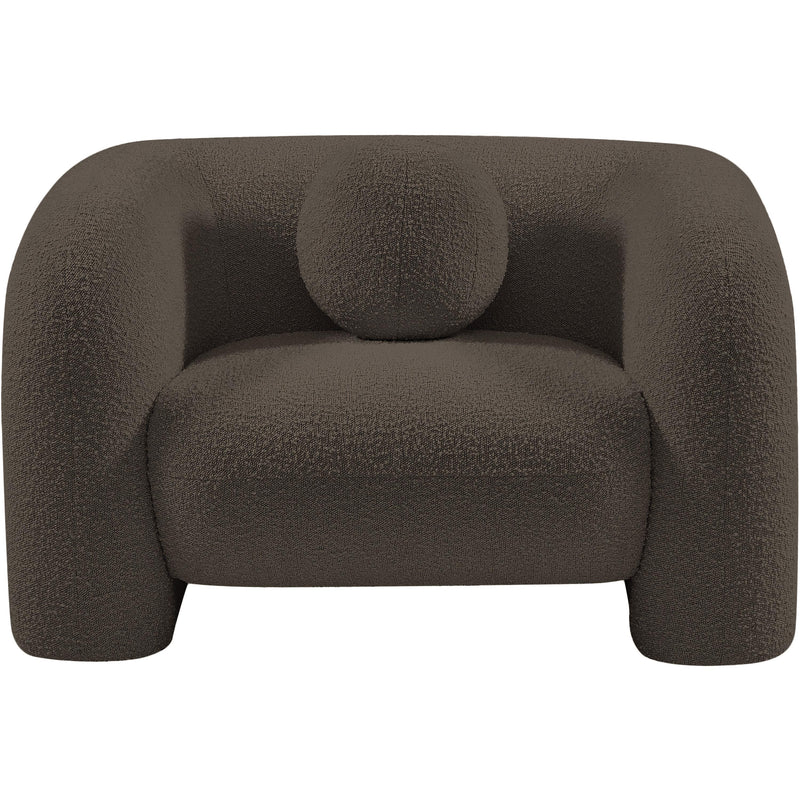 Meridian Emory Brown Boucle Fabric Chair IMAGE 4