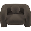Meridian Emory Brown Boucle Fabric Chair IMAGE 5