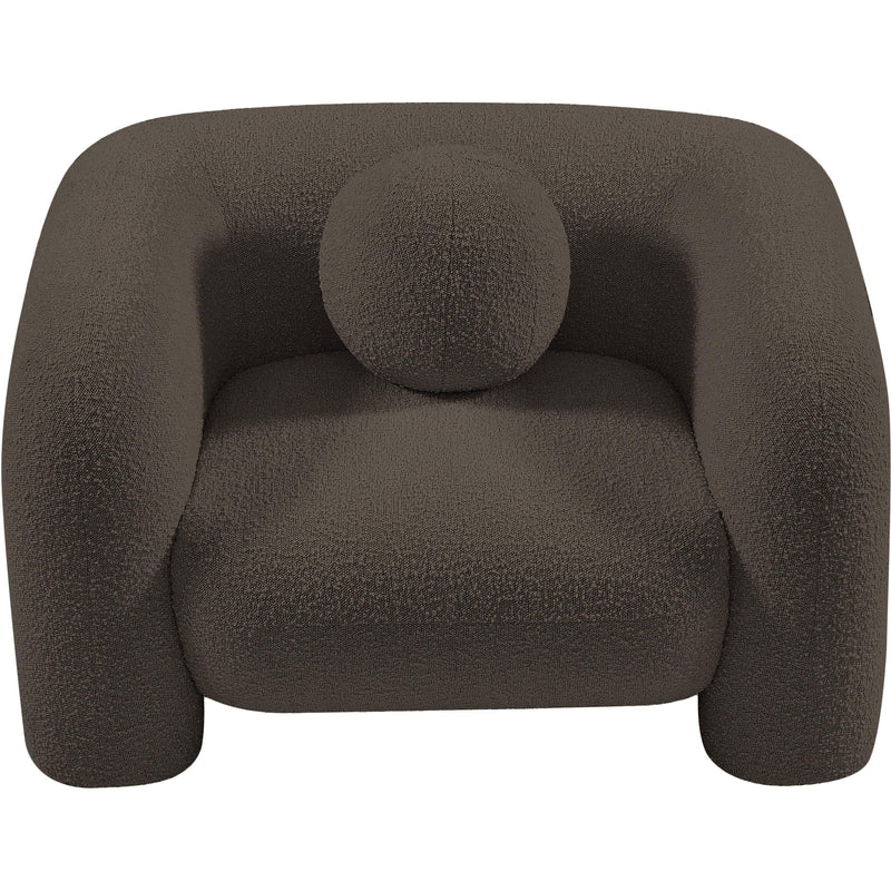 Meridian Emory Brown Boucle Fabric Chair IMAGE 5