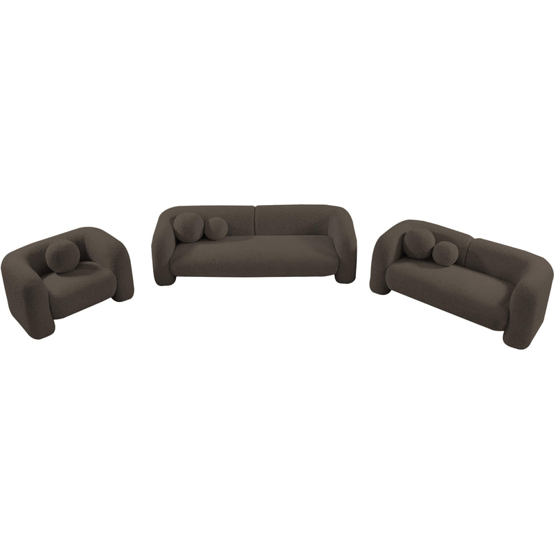 Meridian Emory Brown Boucle Fabric Sofa IMAGE 14