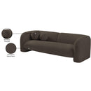 Meridian Emory Brown Boucle Fabric Sofa IMAGE 18