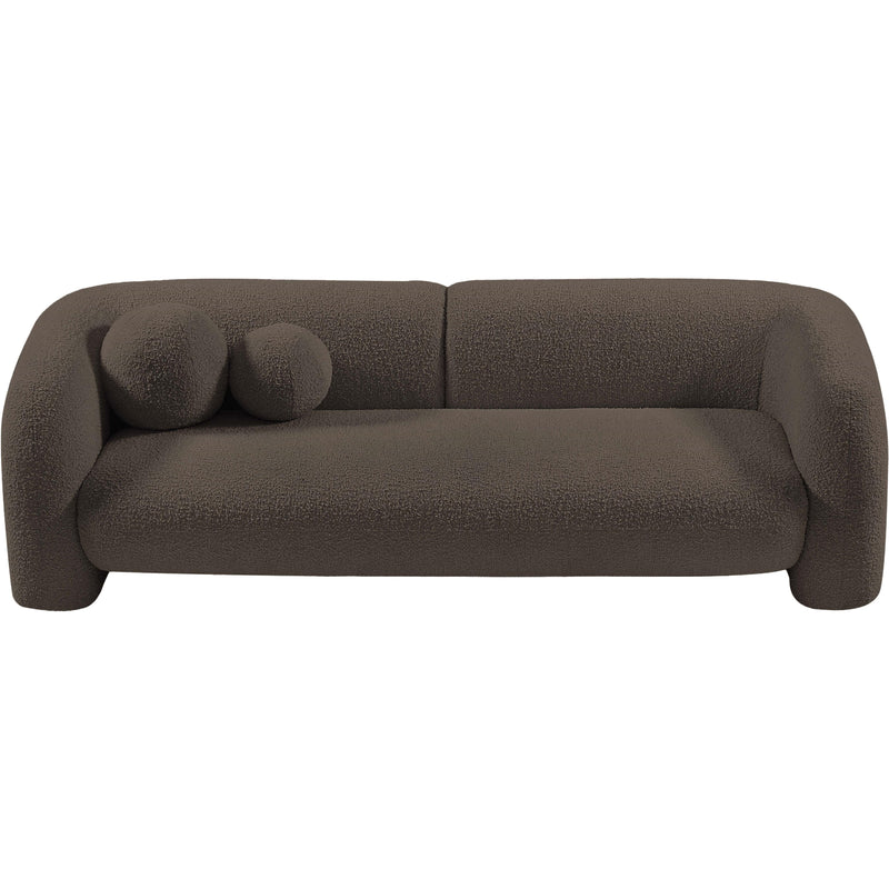Meridian Emory Brown Boucle Fabric Sofa IMAGE 5