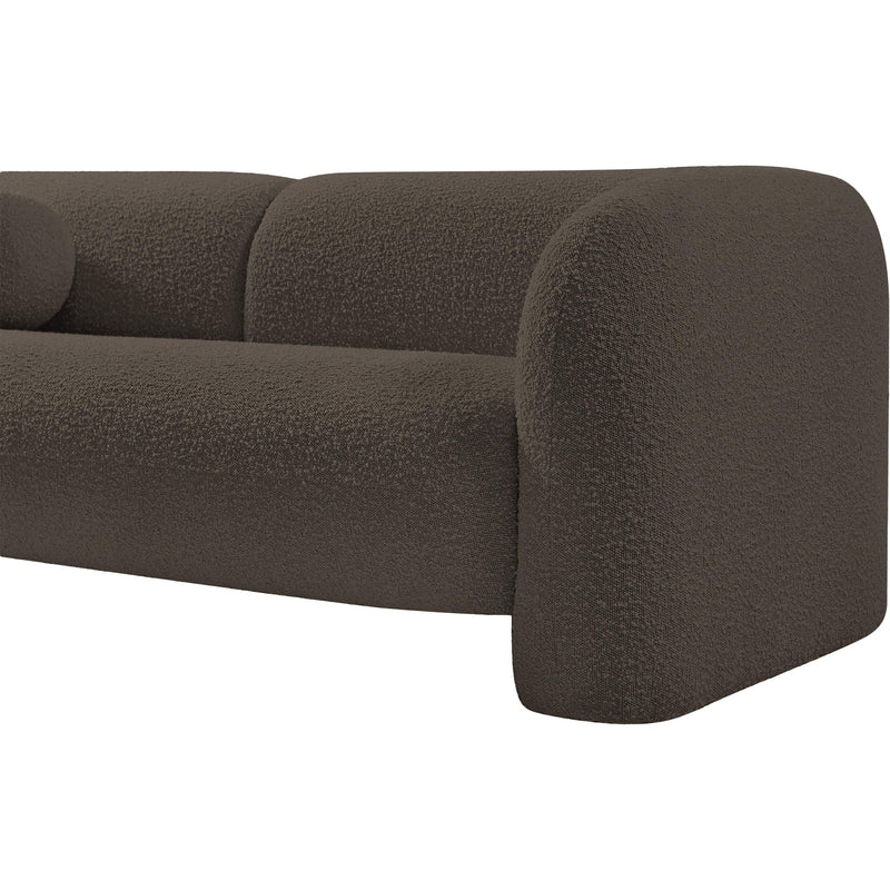 Meridian Emory Brown Boucle Fabric Sofa IMAGE 8