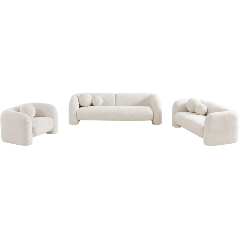 Meridian Emory Cream Boucle Fabric Chair IMAGE 15