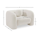 Meridian Emory Cream Boucle Fabric Chair IMAGE 17