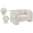 Meridian Emory Cream Boucle Fabric Chair IMAGE 18