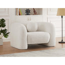 Meridian Emory Cream Boucle Fabric Chair IMAGE 2