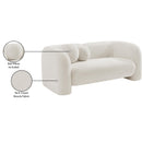 Meridian Emory Cream Boucle Fabric Loveseat IMAGE 18