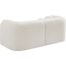 Meridian Emory Cream Boucle Fabric Loveseat IMAGE 7