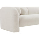 Meridian Emory Cream Boucle Fabric Sofa IMAGE 11