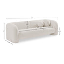 Meridian Emory Cream Boucle Fabric Sofa IMAGE 17