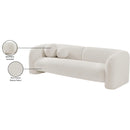 Meridian Emory Cream Boucle Fabric Sofa IMAGE 18