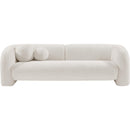 Meridian Emory Cream Boucle Fabric Sofa IMAGE 4