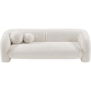 Meridian Emory Cream Boucle Fabric Sofa IMAGE 5