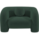 Meridian Emory Green Boucle Fabric Chair IMAGE 4