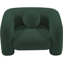 Meridian Emory Green Boucle Fabric Chair IMAGE 5