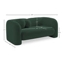 Meridian Emory Green Boucle Fabric Loveseat IMAGE 17