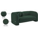 Meridian Emory Green Boucle Fabric Loveseat IMAGE 18