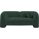 Meridian Emory Green Boucle Fabric Loveseat IMAGE 4