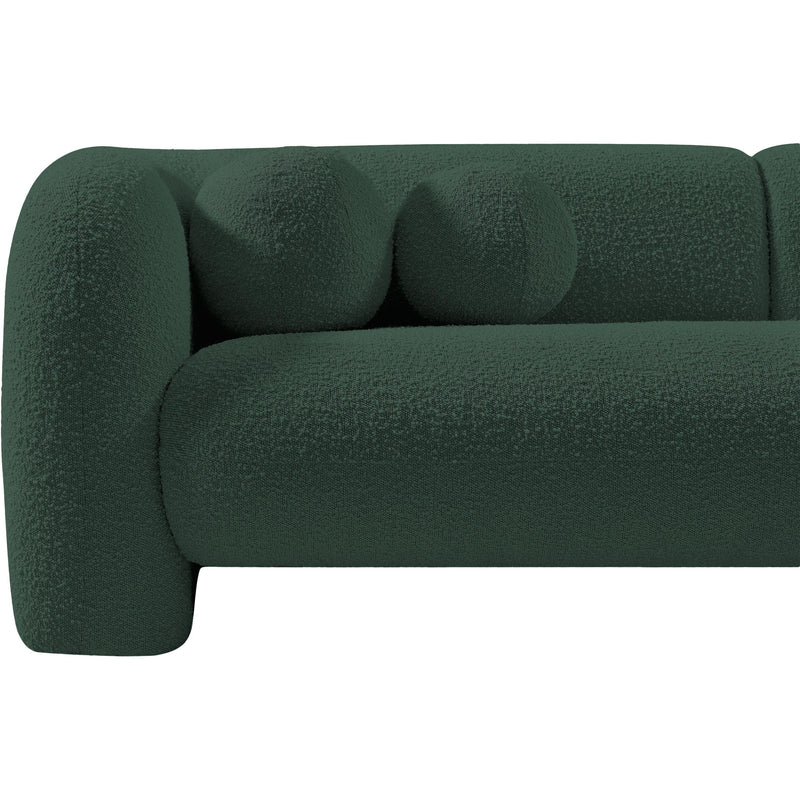 Meridian Emory Green Boucle Fabric Sofa IMAGE 13