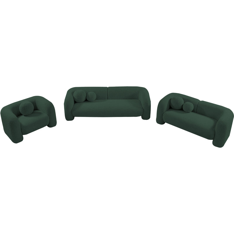 Meridian Emory Green Boucle Fabric Sofa IMAGE 14