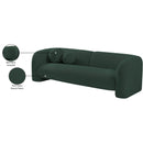 Meridian Emory Green Boucle Fabric Sofa IMAGE 18