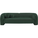 Meridian Emory Green Boucle Fabric Sofa IMAGE 4