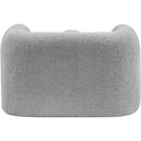 Meridian Emory Grey Boucle Fabric Chair IMAGE 3