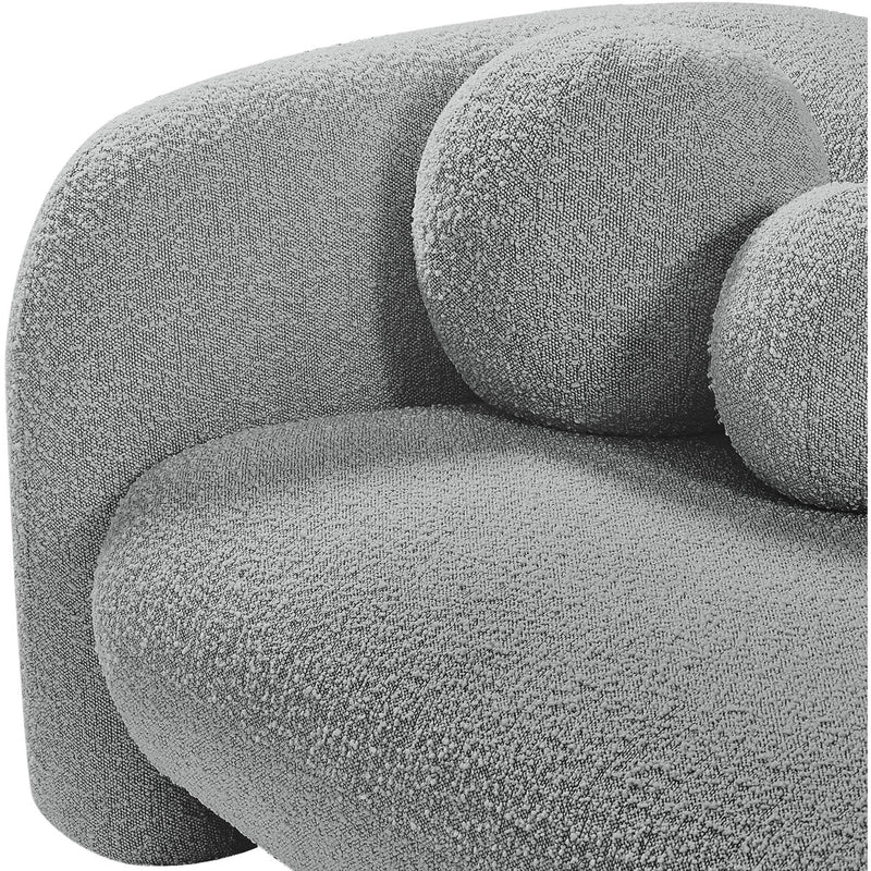Meridian Emory Grey Boucle Fabric Chair IMAGE 9