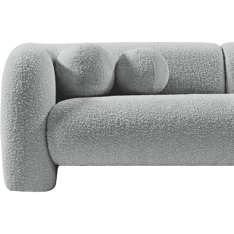 Meridian Emory Grey Boucle Fabric Sofa IMAGE 13