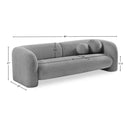 Meridian Emory Grey Boucle Fabric Sofa IMAGE 17