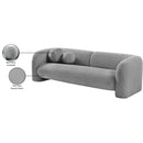 Meridian Emory Grey Boucle Fabric Sofa IMAGE 18