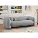 Meridian Emory Grey Boucle Fabric Sofa IMAGE 2