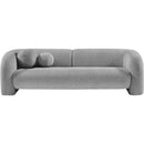 Meridian Emory Grey Boucle Fabric Sofa IMAGE 4