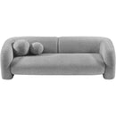 Meridian Emory Grey Boucle Fabric Sofa IMAGE 5