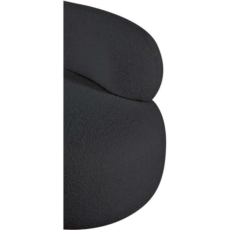 Meridian Venti Black Boucle Fabric Chair IMAGE 12