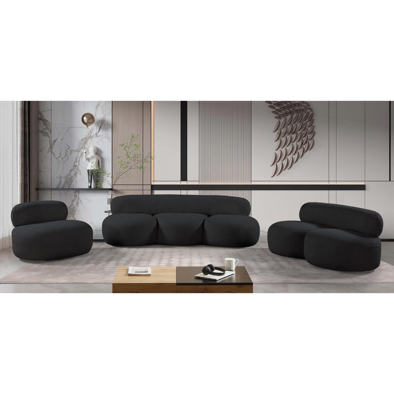 Meridian Venti Black Boucle Fabric Chair IMAGE 17