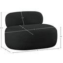 Meridian Venti Black Boucle Fabric Chair IMAGE 19