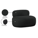 Meridian Venti Black Boucle Fabric Chair IMAGE 20