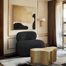 Meridian Venti Black Boucle Fabric Chair IMAGE 2