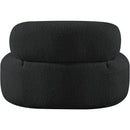 Meridian Venti Black Boucle Fabric Chair IMAGE 3