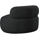 Meridian Venti Black Boucle Fabric Chair IMAGE 4