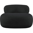 Meridian Venti Black Boucle Fabric Chair IMAGE 5