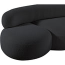 Meridian Venti Black Boucle Fabric Sofa IMAGE 11