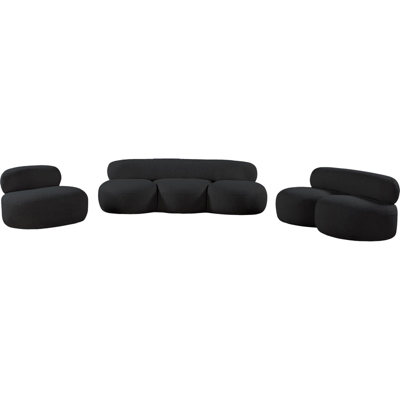 Meridian Venti Black Boucle Fabric Sofa IMAGE 16